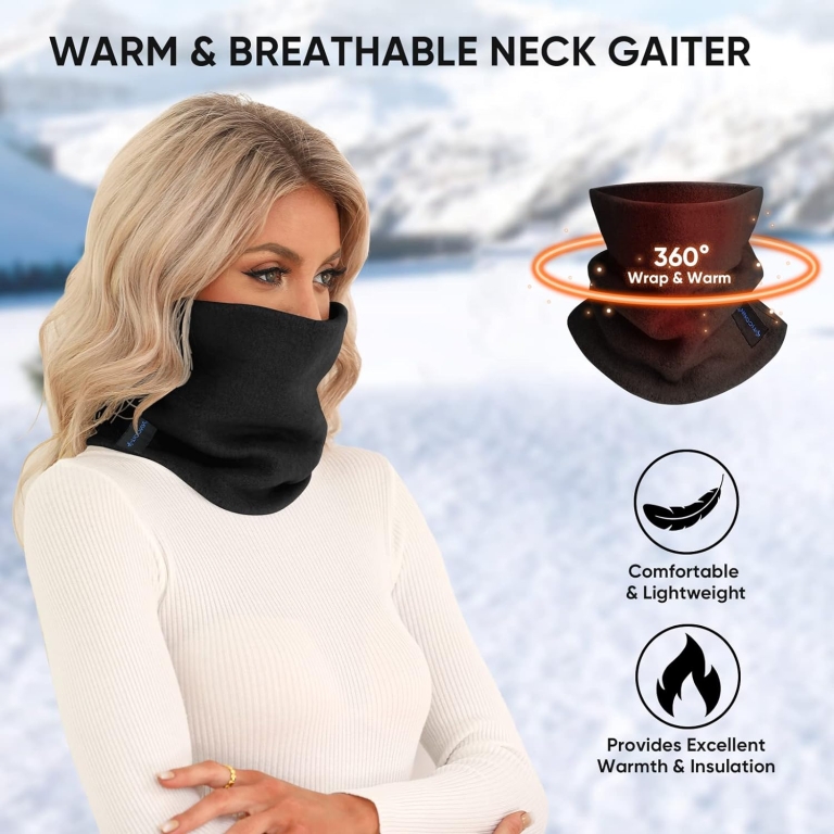 TICONN Neck Gaiter Face Cover Scarf, Breathable Sun & Wind-proof for Skiing Fishing Hiking Cycling - Image 2